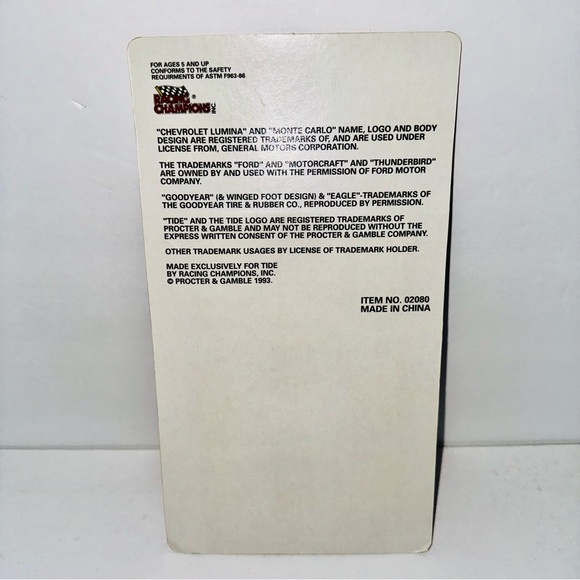 New In Pkg, Vtg 1993 NASCAR Tide Racing Team Collector’s Edition 3-Pk Mini Cars - Picture 6 of 8